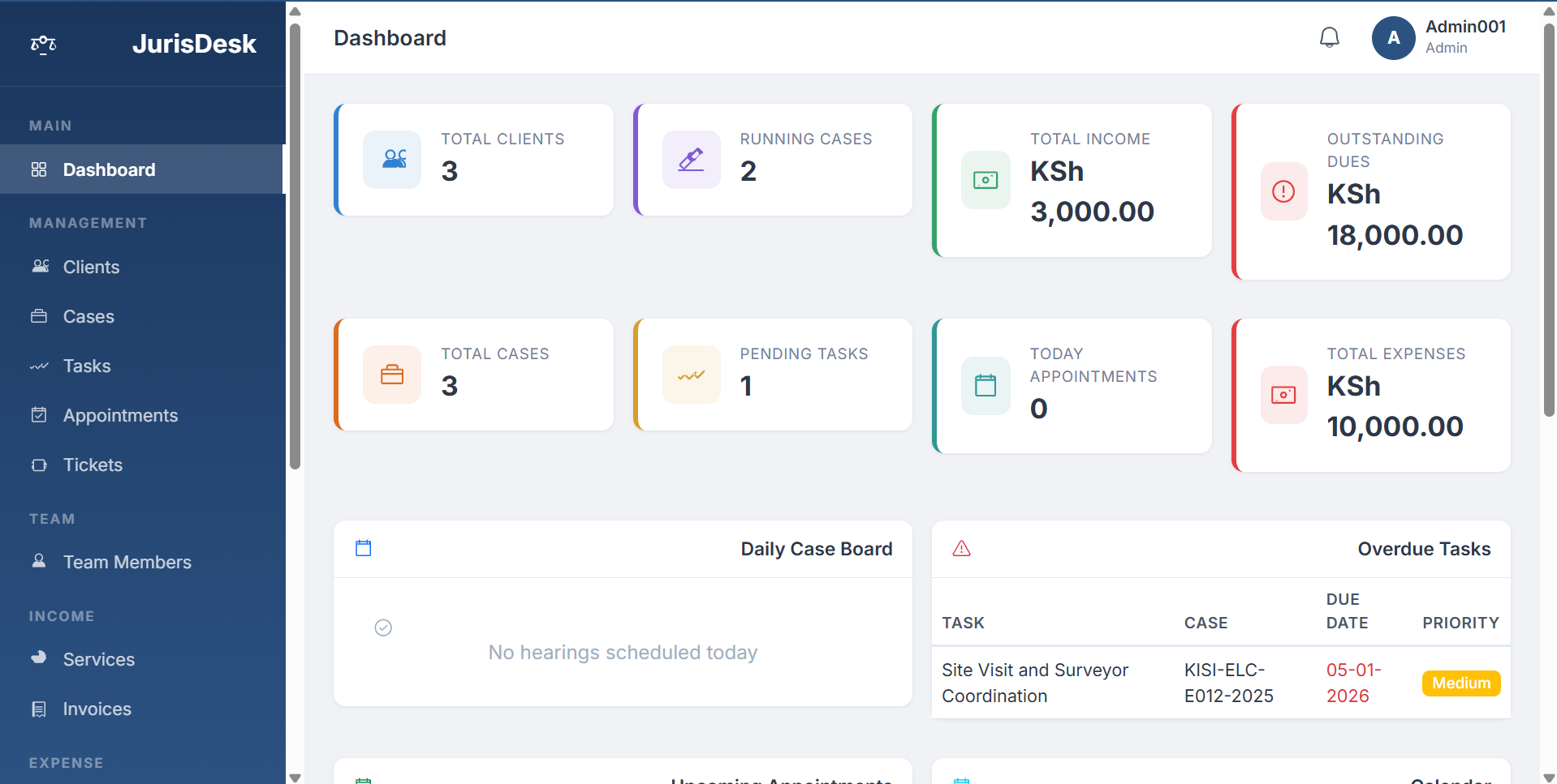 Legal Case Management System